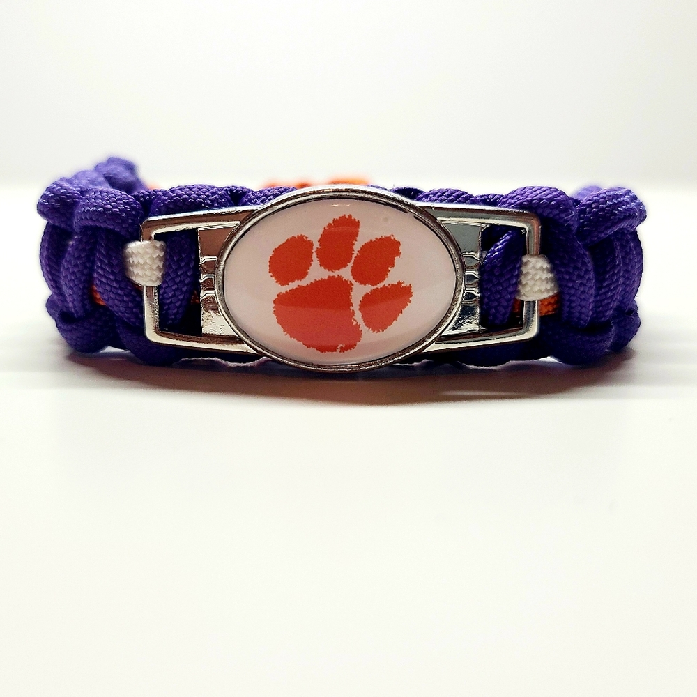 Clemson Tigers Adjustable Charm Bracelet Wristband - Picture 5 of 5